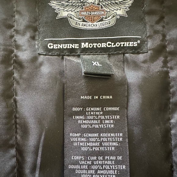 Mens XL Harley-Davidson Leather Jacket - Picture 6 of 6